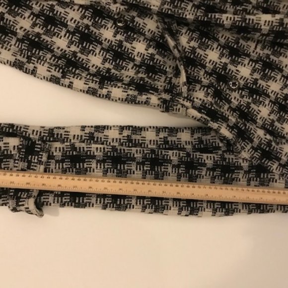 Larry Levine white/black Double-Breasted 50%wool coat ,size small - Picture 5 of 10